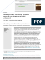 Management of Dental Extraction in Patients On Warfarin and Antiplatelet Therapy - En.id