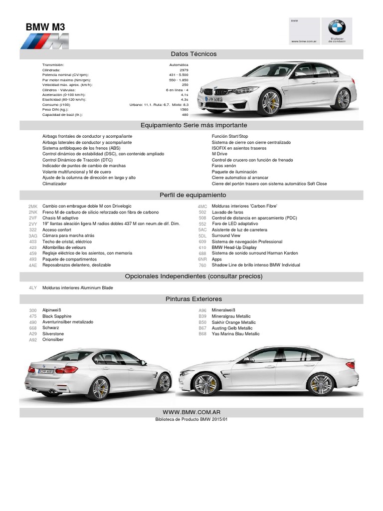 Bmw M3 1992 Ficha Tecnica