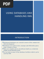 Using Databases and Handling XML