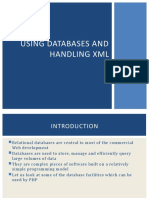 Using Databases and Handling XML