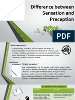 Difference Between Sensation and Preception