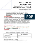 Suregrip Piercing Temperature Probe: Instruction Sheet