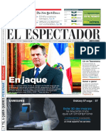 Portada El Espectador 29 DE M A R ZO DE 2 01 6