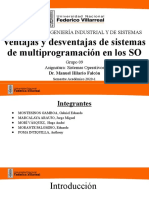 Ventajas y Desventajas de Sistemas de Multiprogramacion en Los SO