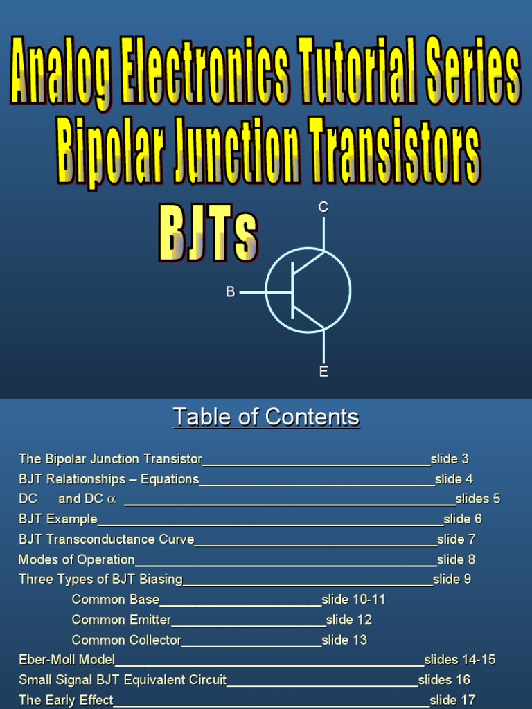 BJT Transistor Fundamentals and Equations | PDF | Bipolar Junction ...