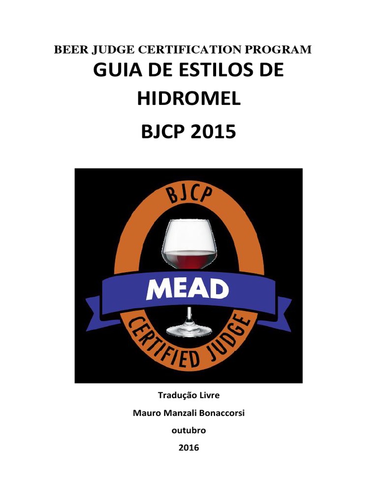 BJCP 2015 Beer Judge Certification Program Mead Style Guide PDF