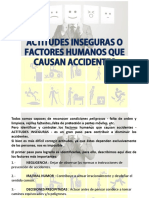 Actitudes Inseguras o Factores Humanos Que Causan Accidentes