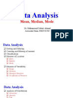 Data Analysis: Mean, Median, Mode