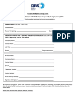 Corporate Sponsorship Form: Student Details: (BLOCK CAPITALS)