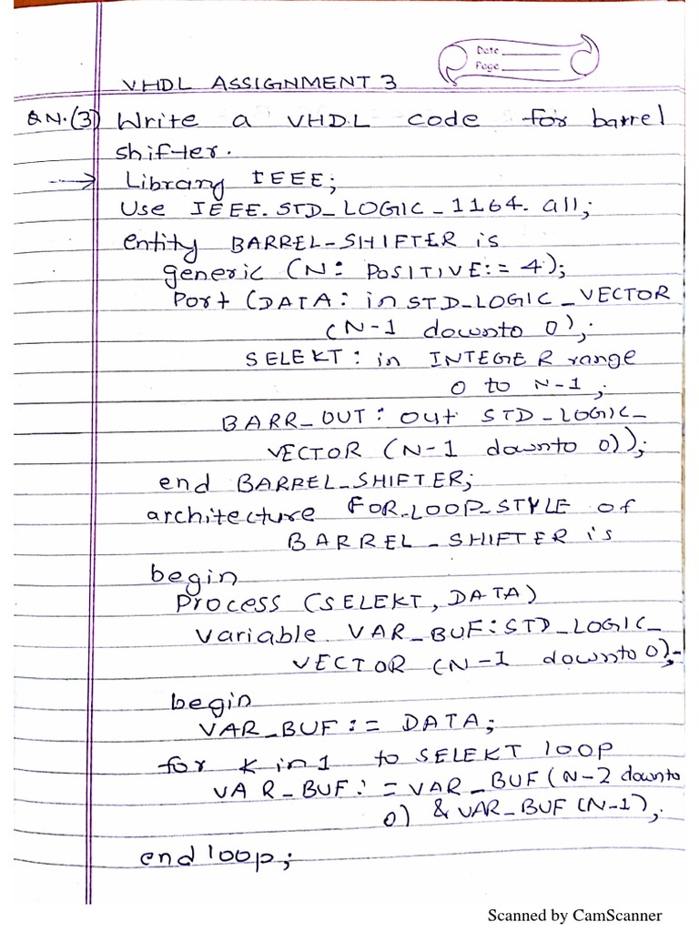 VHDL Assignment3 | PDF