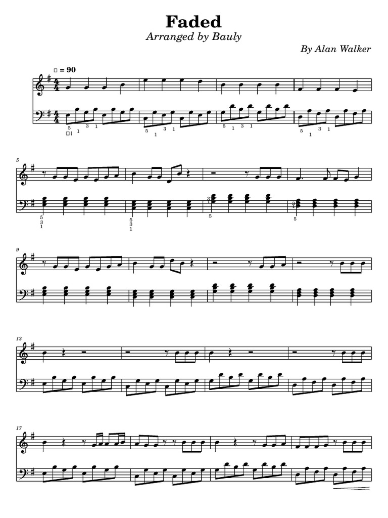 Musical Notation for 
