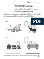 Transportation Timeline Worksheet Printable