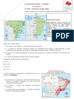 Recuperação Paralela – Evolução Divisão Política Brasil