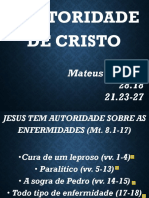 A Autoridade de Cristo