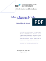 Sobre o Teorema Do Valor Intermedi Ario: F Abio Maia de Morais