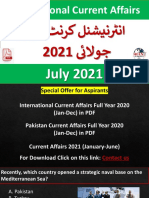 International Current Affairs July 2021 in PDF