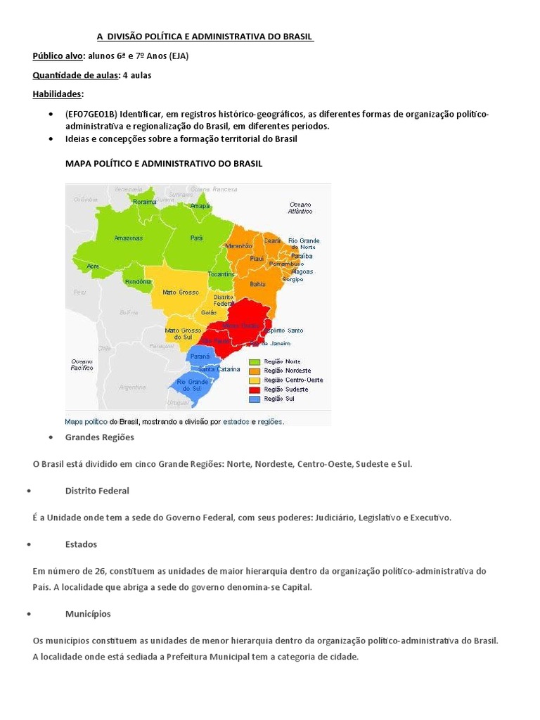 Atividade EJA - Geografia | PDF