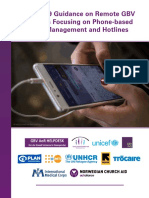 COVID-19 Guidance On Remote GBV Services Focusing On Phone-Based Case Management and Hotlines