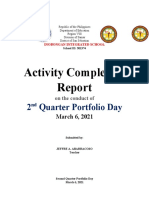 Accomplishment Report - 2nd Quarter Portfolio Day SY 2020-2021