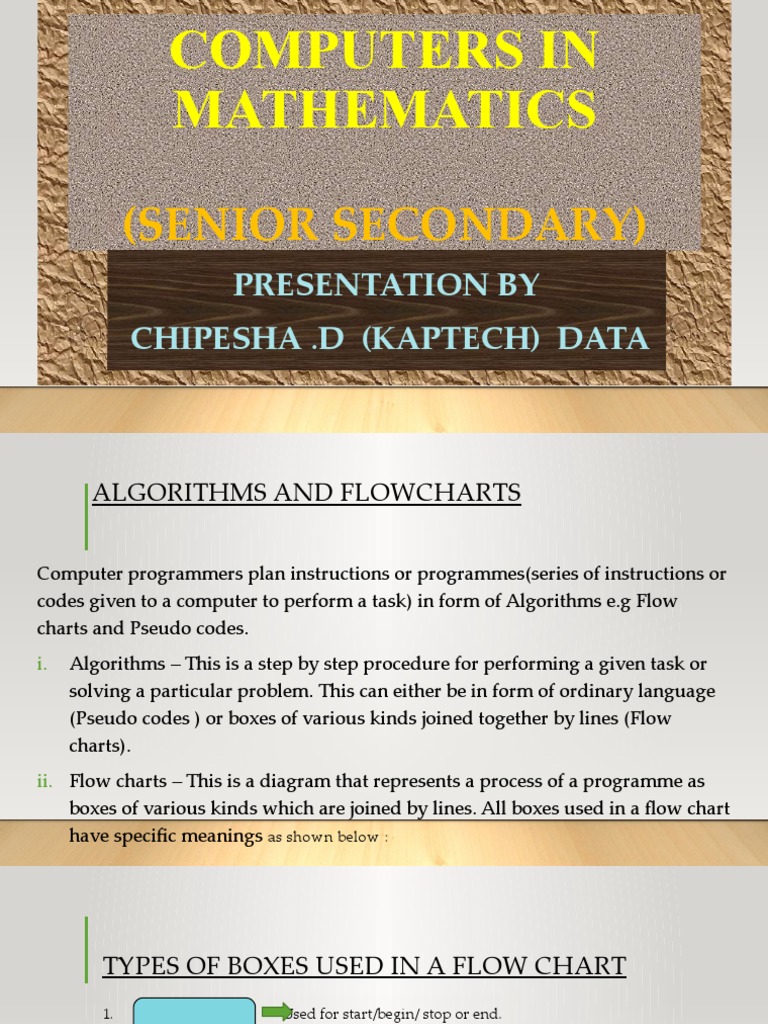 Flowcharts and Algorithms in Math | PDF | Computer Science | Computing