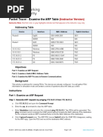 ARP Table Examination in Packet Tracer | PDF | Network Switch ...