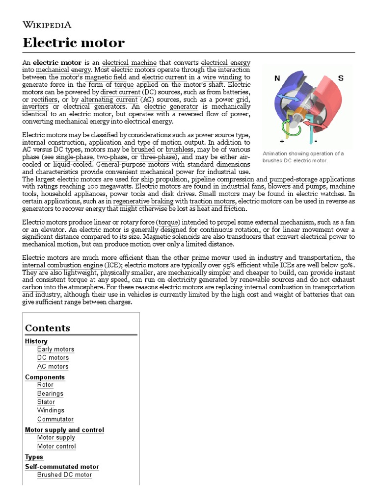 Electric Motor - Test A | PDF | Electric Motor | Electric Generator