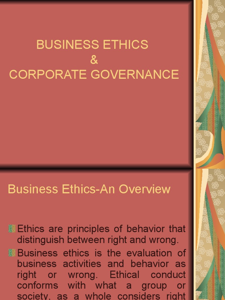 Business Ethics & Corporate Governance | PDF | Utilitarianism | Morality