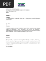 EXERCICIO COMPORTAMENTO DO CONSUMIDOR 2011 1