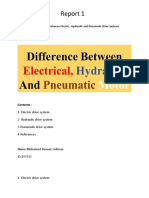 Report 1: Comparison Between Electric, Hydraulic and Pneumatic Drive Systems