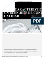 Ocho Características para Un Buen Jefe de Control de Calidad