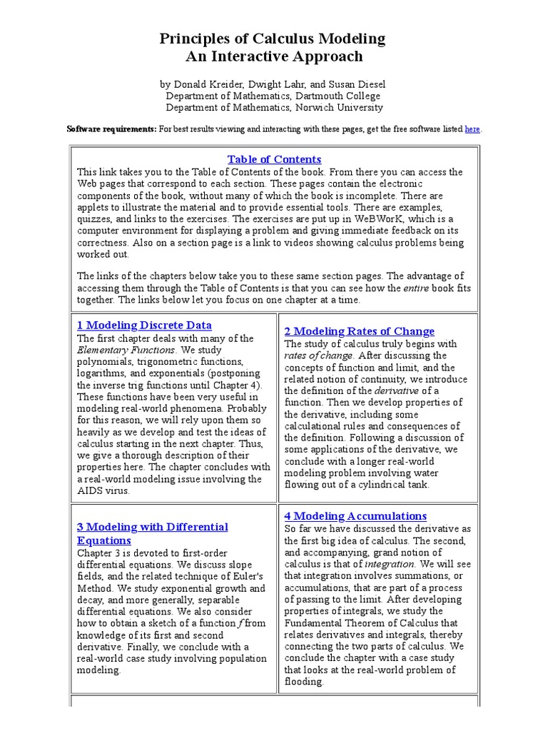 Interactive Calculus Modeling Guide | PDF | Calculus | Function ...