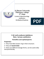 Al-Bayan University Pharmacy College 3 Stage: Lecture 8 Pharmacology Antibiotics DR - Khulood Saadoon