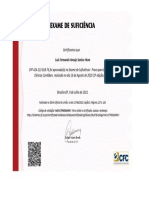 Certificado Exame Suficiencia CRC