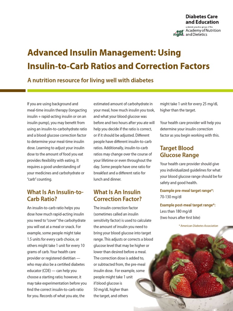 6403 Advanced Insulin Management Final | PDF | Diabetes | Carbohydrates
