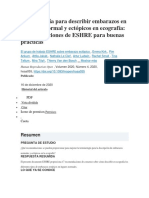 Terminología Para Describir Embarazos en Situación Normal y Ectópicos en Ecografía