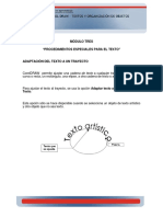 Módulo Tres Procedimientos Especiales para El Texto