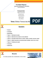 Efeitos - Tóxicos - Dos - Metais - Quimica Ambiental - EAS - Pitágoras - Grupo - 2