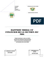Rapport Moral Et Financier de La Section Jec NDA: Section Notre Dame D'Assomption