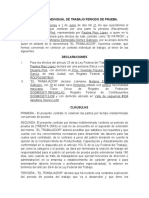 Contrato de Trabajo de Periodo de Prueba