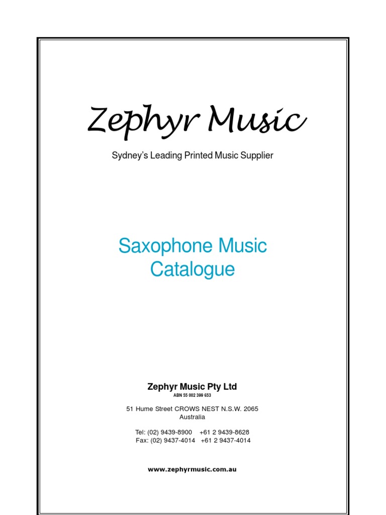 Saxophone | PDF | Saxophone | Tenor Saxophone