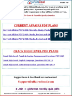 Current Affairs PDF Plans: Join @bhawna - Weekly - Quiz - Pdfs