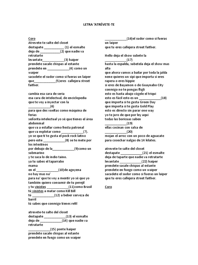 Letra de 