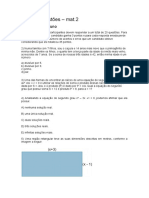 Lista de Questões - 1° Ano (Mat. 2)