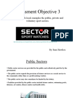 Assessment Objective 3: Describe With Local Examples The Public, Private and Voluntary Sport Sectors