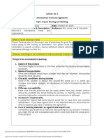 Activity No. 5 Export Packing Marking and Labelling