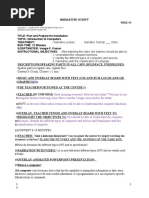 Spoken Parts in Regular Case, Regular Face. Content 8-10 Min, Closure 1-2 Min