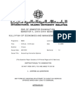 End-Of-Semester Examination SEMESTER II, 2005/2006 SESSION Kulliyyah of Economics and Management Sciences