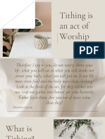 Tithing Is An Act of Worship