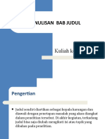 Materi Membuat Judul Penelitian - Presentasi