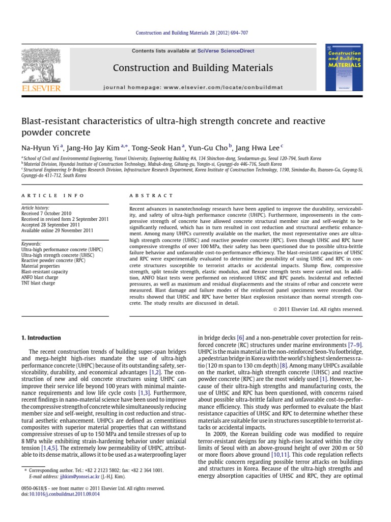 Reactive Powder Concrete | PDF | Young's Modulus | Strength Of Materials